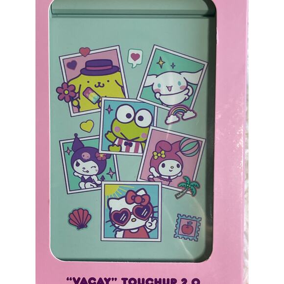 Hello Kitty & Friends Pink Vacay Touchup 2.0 LED Compact Mirror Rechargeable NEW - Picture 2 of 10